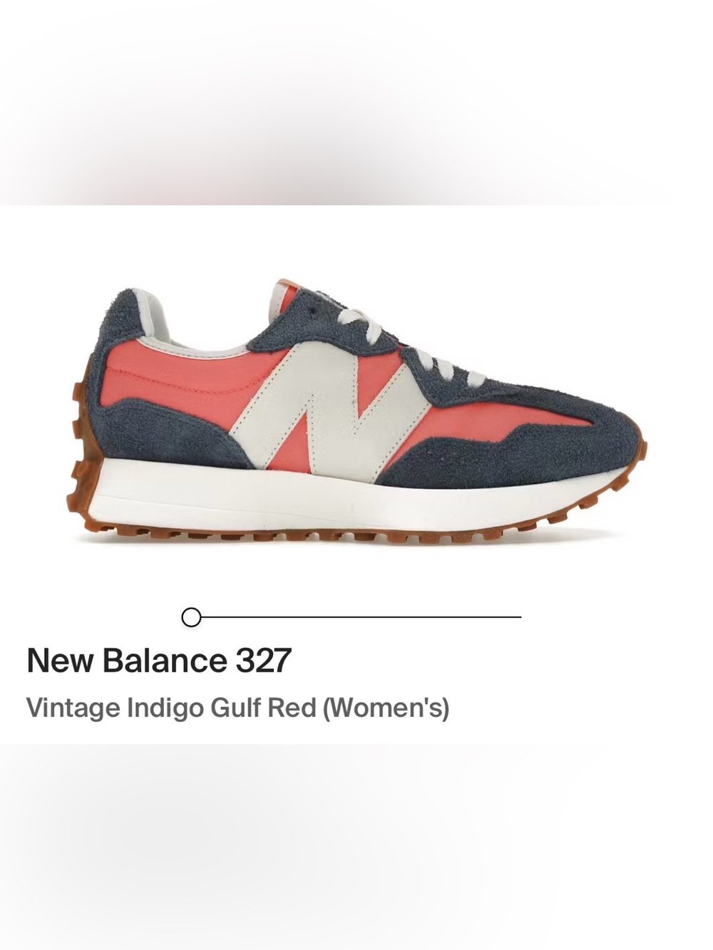 New Balance 327 Vintage Indigo Gulf Red (Women's)